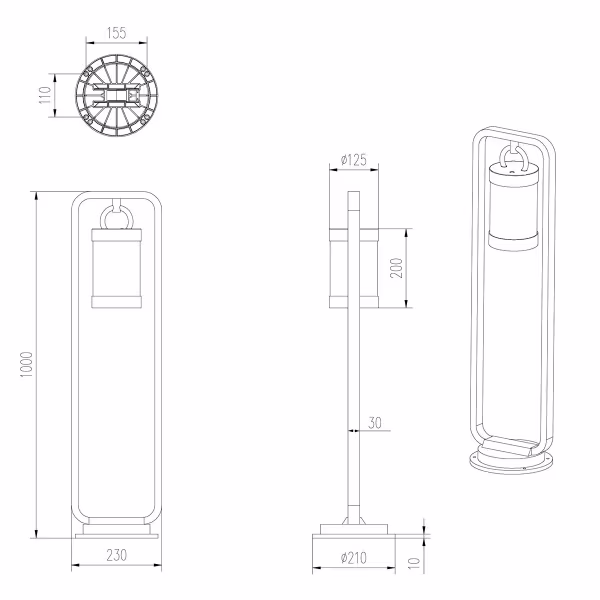HLW LED LED Tuinverlichting met Dag en Nacht Sensor- Staand - Buitenlamp - Trion Semby XL - E27 Fitting - Spatwaterdicht IP44 - Roestkleur - Aluminium HLW LED LED Tuinverlichting met Dag en Nacht Sensor- Staand - Buitenlamp - Trion Semby XL - E27 Fitting - Spatwaterdicht IP44 - Roestkleur - Aluminium