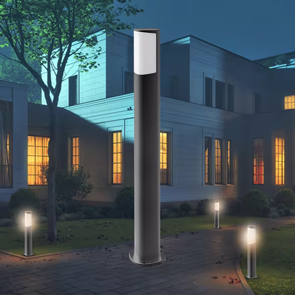 HLW LED LED Tuinverlichting - Staande Buitenlamp - Brinton Tarin - 7W - Warm Wit 3000K - Mat Antraciet - Rond - Aluminium - 80cm | HLW LED LED Tuinverlichting - Staande Buitenlamp - Brinton Tarin - 7W - Warm Wit 3000K - Mat Antraciet - Rond - Aluminium - 80cm |