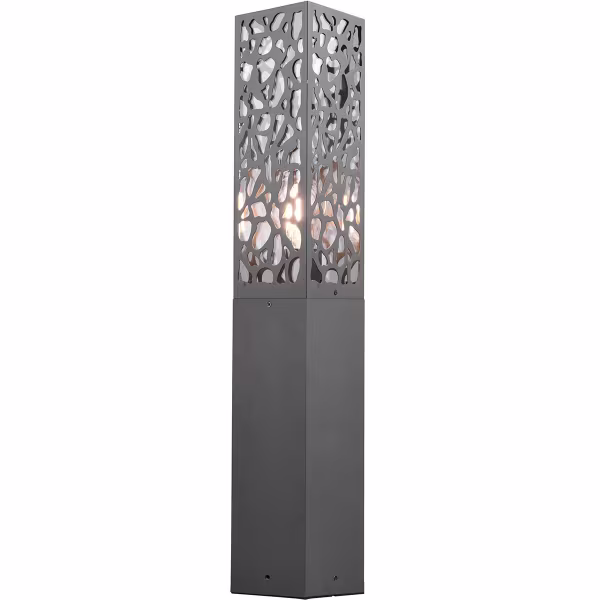 HLW LED LED Tuinverlichting - Staande Buitenlamp - Trion Kaca - E27 Fitting - Rechthoek - Mat Antraciet - RVS | HLW LED LED Tuinverlichting - Staande Buitenlamp - Trion Kaca - E27 Fitting - Rechthoek - Mat Antraciet - RVS |