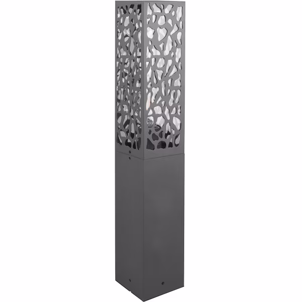 HLW LED LED Tuinverlichting - Staande Buitenlamp - Trion Kaca - E27 Fitting - Rechthoek - Mat Antraciet - RVS | HLW LED LED Tuinverlichting - Staande Buitenlamp - Trion Kaca - E27 Fitting - Rechthoek - Mat Antraciet - RVS |
