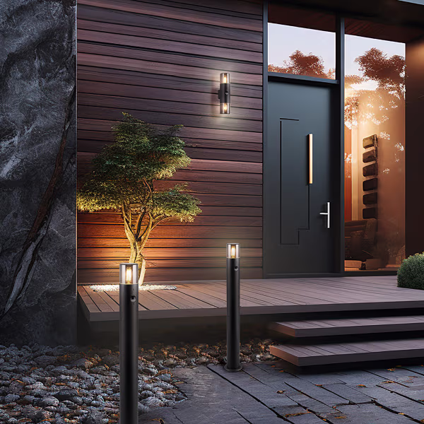 HLW LED LED Tuinverlichting - Staande Buitenlamp - Trion Sicho XL - E27 Fitting - Bewegingssensor - Rond - Mat Zwart - Aluminium HLW LED LED Tuinverlichting - Staande Buitenlamp - Trion Sicho XL - E27 Fitting - Bewegingssensor - Rond - Mat Zwart - Aluminium