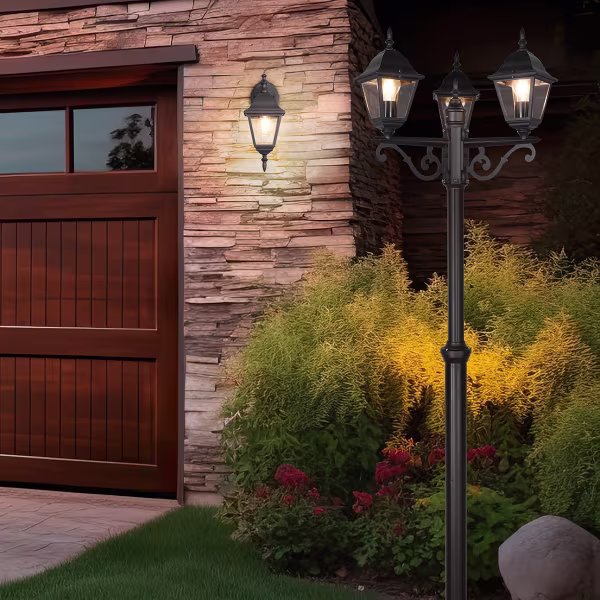 HLW LED LED Tuinverlichting - Staand - Buitenlamp - Trion Zena - E27 Fitting - 3 Lichtpunten - Mat Zwarte - Aluminium | HLW LED LED Tuinverlichting - Staand - Buitenlamp - Trion Zena - E27 Fitting - 3 Lichtpunten - Mat Zwarte - Aluminium |