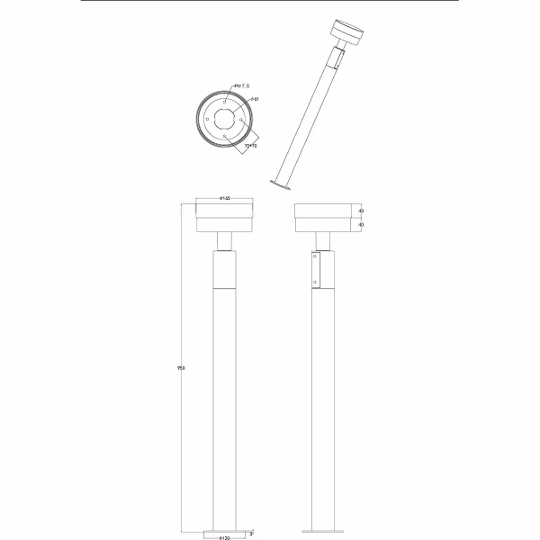 HLW LED LED Outdoor Floor Lamp 8W Warm White 2700K–3000K - White Garden Wall Lamp IP54 HLW LED LED Outdoor Floor Lamp 8W Warm White 2700K–3000K - White Garden Wall Lamp IP54