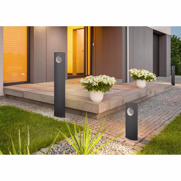 HLW LED LED Tuinverlichting - Staande Buitenlamp - Trion Katio XL - 5W - Warm Wit 3000K - Rond - Mat Antraciet - Aluminium | HLW LED LED Tuinverlichting - Staande Buitenlamp - Trion Katio XL - 5W - Warm Wit 3000K - Rond - Mat Antraciet - Aluminium |