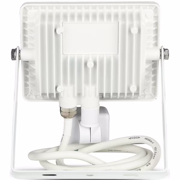 HLW LED LED Bouwlamp & Wandlamp met Sensor - Warm Wit 2700K–3000K, 20W, Mat Wit, IP65 HLW LED LED Bouwlamp & Wandlamp met Sensor - Warm Wit 2700K–3000K, 20W, Mat Wit, IP65