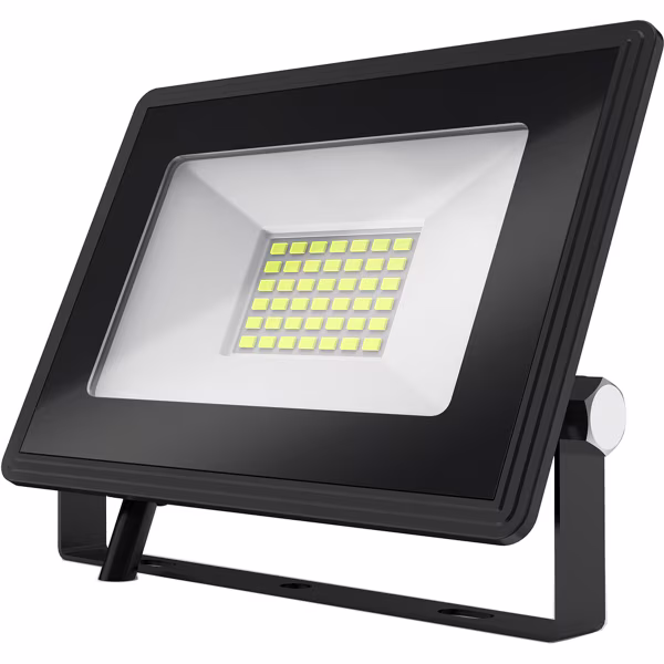 HLW LED Waterdichte LED Bouwlamp 30W IP65 - Zwarte & Witte Vloerlamp, Koud Wit 6000K HLW LED Waterdichte LED Bouwlamp 30W IP65 - Zwarte & Witte Vloerlamp, Koud Wit 6000K