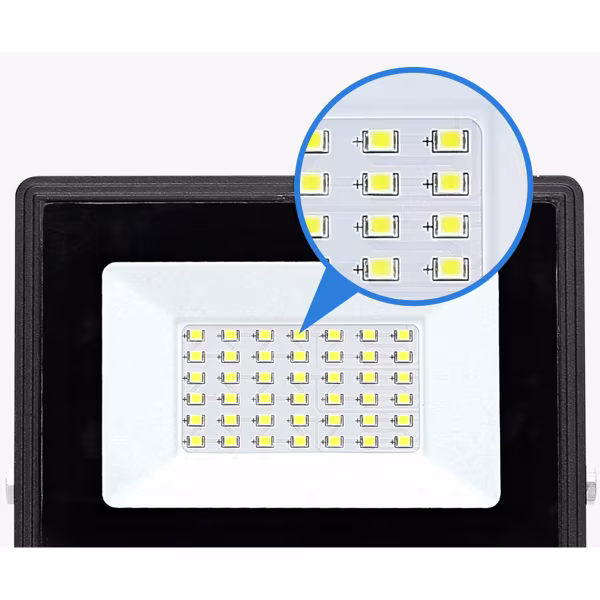 HLW LED LED Bouwlamp 50 Watt IP65 - Waterdichte Zwarte & Witte LED Lamp met Neutraal Wit Licht HLW LED LED Bouwlamp 50 Watt IP65 - Waterdichte Zwarte & Witte LED Lamp met Neutraal Wit Licht