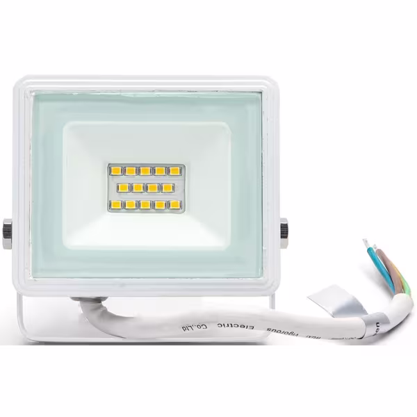 HLW LED LED Bouwlamp 10W - Witte, Waterdichte LED Lamp met Neutraal Wit Licht en IP65