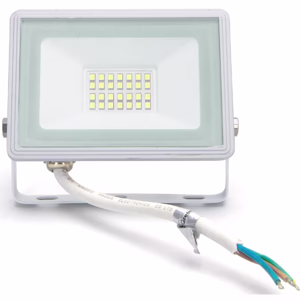 HLW LED LED Construction Lamp 20W - Waterproof IP65 Matte White, Cool White 6000K LED Lamp HLW LED LED Construction Lamp 20W - Waterproof IP65 Matte White, Cool White 6000K LED Lamp