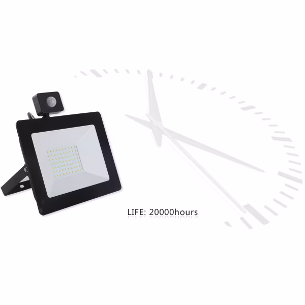 HLW LED Waterdichte LED Bouwlamp & Wandlamp met Sensor, IP65, Neutraal Wit 4000K, Mat Zwart HLW LED Waterdichte LED Bouwlamp & Wandlamp met Sensor, IP65, Neutraal Wit 4000K, Mat Zwart