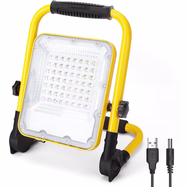 HLW LED Dimmable and Adjustable LED Construction Lamp on Battery - Waterproof IP65 Cool White 6500K HLW LED Dimmable and Adjustable LED Construction Lamp on Battery - Waterproof IP65 Cool White 6500K