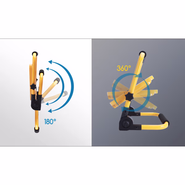 HLW LED Dimmable and Adjustable LED Construction Lamp on Battery - Waterproof IP65 Cool White 6500K HLW LED Dimmable and Adjustable LED Construction Lamp on Battery - Waterproof IP65 Cool White 6500K