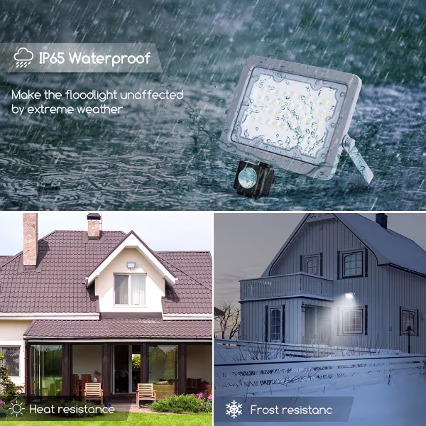 HLW LED Waterdichte LED Bouwlamp met Sensor 30W - Koud Wit 6500K - Verstelbaar & Aluminium HLW LED Waterdichte LED Bouwlamp met Sensor 30W - Koud Wit 6500K - Verstelbaar & Aluminium