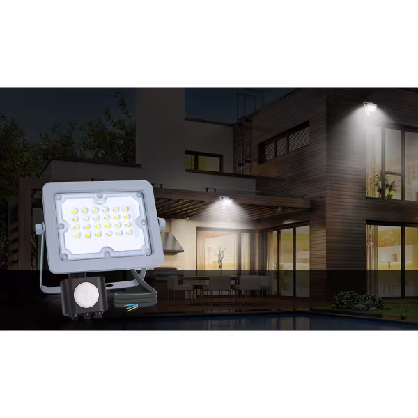 HLW LED LED Bouwlamp 20W Waterdicht IP65 - Verstelbaar met Sensor Helder Koud Wit 6500K HLW LED LED Bouwlamp 20W Waterdicht IP65 - Verstelbaar met Sensor Helder Koud Wit 6500K
