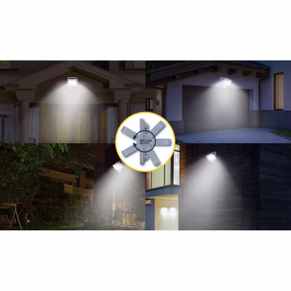 HLW LED LED lamp verstelbaar - Waterdichte LED Bouwlamp & LED wandlamp met sensor, neutraal wit HLW LED LED lamp verstelbaar - Waterdichte LED Bouwlamp & LED wandlamp met sensor, neutraal wit