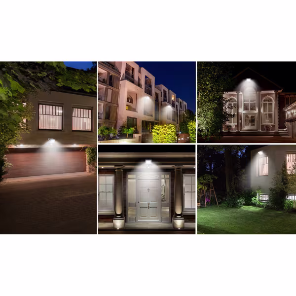 HLW LED LED lamp verstelbaar - Waterdichte LED Bouwlamp & LED wandlamp met sensor, neutraal wit HLW LED LED lamp verstelbaar - Waterdichte LED Bouwlamp & LED wandlamp met sensor, neutraal wit