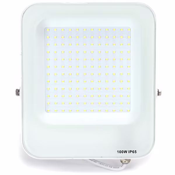 HLW LED Witte LED Bouwlamp 100W - IP65 Waterdicht, Beam Angle Verstelbaar, Koud Wit 6000K Daglicht Wit HLW LED Witte LED Bouwlamp 100W - IP65 Waterdicht, Beam Angle Verstelbaar, Koud Wit 6000K Daglicht Wit