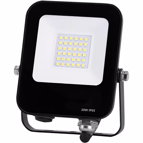 HLW LED LED Bouwlamp IP65 Waterdicht - Zwarte & Witte Vloerlamp met Beam Angle verstelbaar en Koud Wit 6000K HLW LED LED Bouwlamp IP65 Waterdicht - Zwarte & Witte Vloerlamp met Beam Angle verstelbaar en Koud Wit 6000K