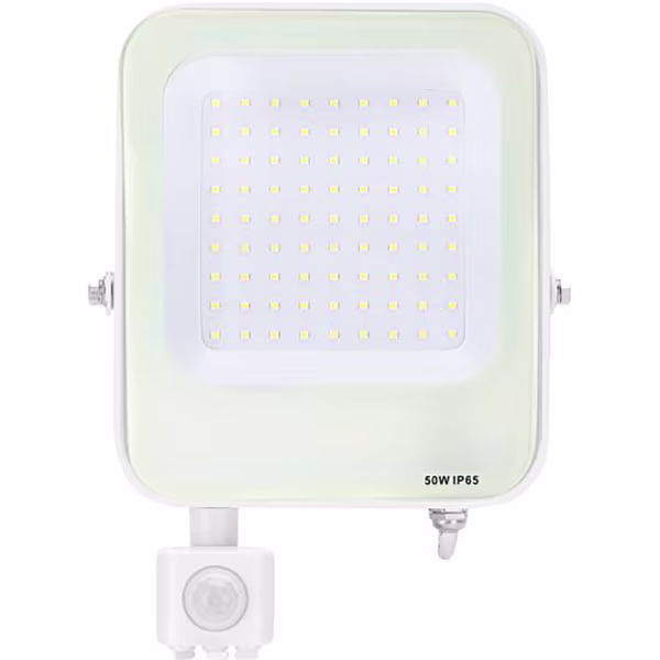HLW LED LED Bouwlamp met Bewegingssensor - Waterdichte LED Wandlamp met Sensor, 50W Koud Wit 6500K HLW LED LED Bouwlamp met Bewegingssensor - Waterdichte LED Wandlamp met Sensor, 50W Koud Wit 6500K
