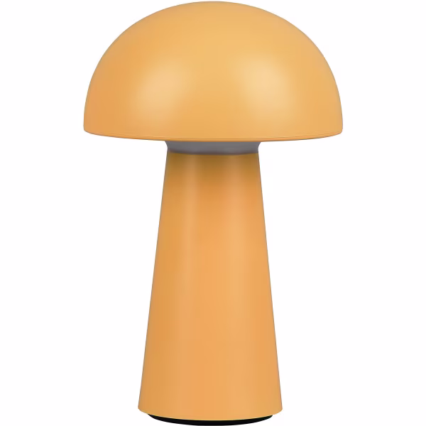 HLW LED LED Tafellamp - Tafelverlichting - Trion Lenio - 2W - Warm Wit 3000K - Dimbaar - USB Oplaadbaar - Spatwaterdicht IP44 - Rond - Mat Oranje - Kunststof