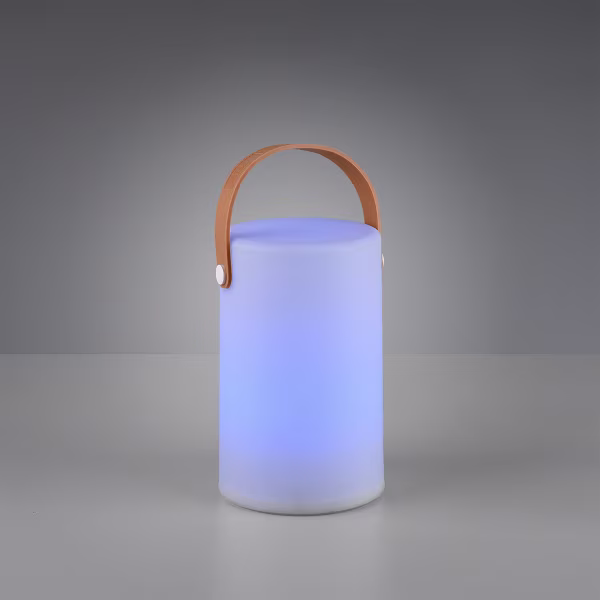 HLW LED LED Tafellamp - Trion Arino - RGB - Rond - Wit - Kunststof - Spatwaterdicht - USB Oplaadbaar HLW LED LED Tafellamp - Trion Arino - RGB - Rond - Wit - Kunststof - Spatwaterdicht - USB Oplaadbaar