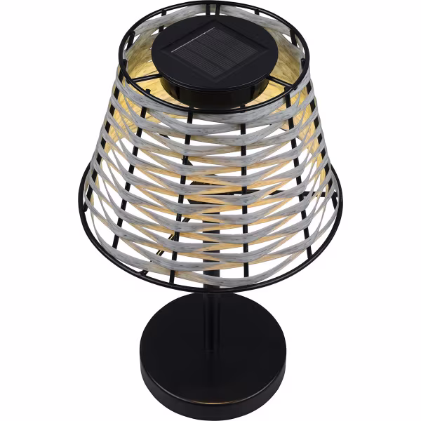 HLW LED LED Tafellamp met Zonne-energie - Trion Roza - Warm Wit 3000K - Dag en Nacht Sensor - Spatwaterdicht IP44 - Rond - Mat Zwart - Aluminium HLW LED LED Tafellamp met Zonne-energie - Trion Roza - Warm Wit 3000K - Dag en Nacht Sensor - Spatwaterdicht IP44 - Rond - Mat Zwart - Aluminium