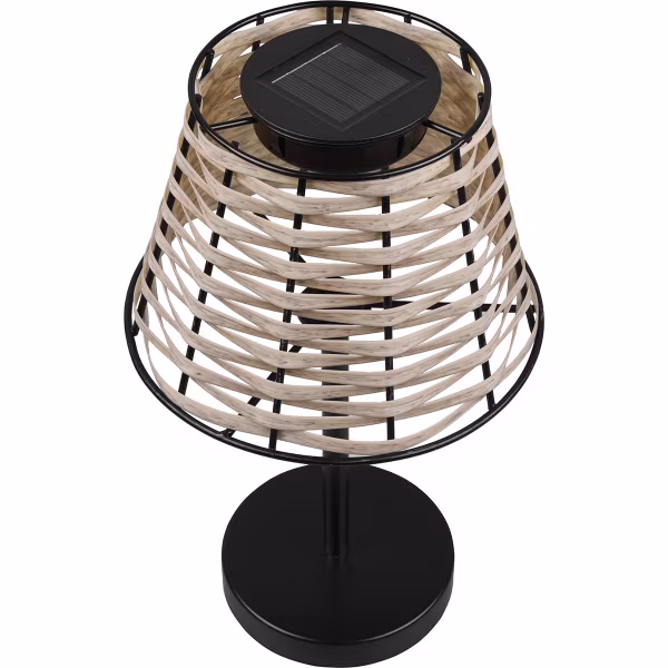 HLW LED LED Tafellamp met Zonne-energie - Trion Roza - Warm Wit 3000K - Dag en Nacht Sensor - Spatwaterdicht IP44 - Rond - Mat Zwart - Aluminium HLW LED LED Tafellamp met Zonne-energie - Trion Roza - Warm Wit 3000K - Dag en Nacht Sensor - Spatwaterdicht IP44 - Rond - Mat Zwart - Aluminium