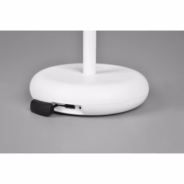 HLW LED LED Tafellamp met Oplaadbare Batterijen - Trion Berna - 2W - Warm Wit 3000K - Spatwaterdicht IP44 - Dimbaar - Rond - Mat Wit - Kunststof HLW LED LED Tafellamp met Oplaadbare Batterijen - Trion Berna - 2W - Warm Wit 3000K - Spatwaterdicht IP44 - Dimbaar - Rond - Mat Wit - Kunststof