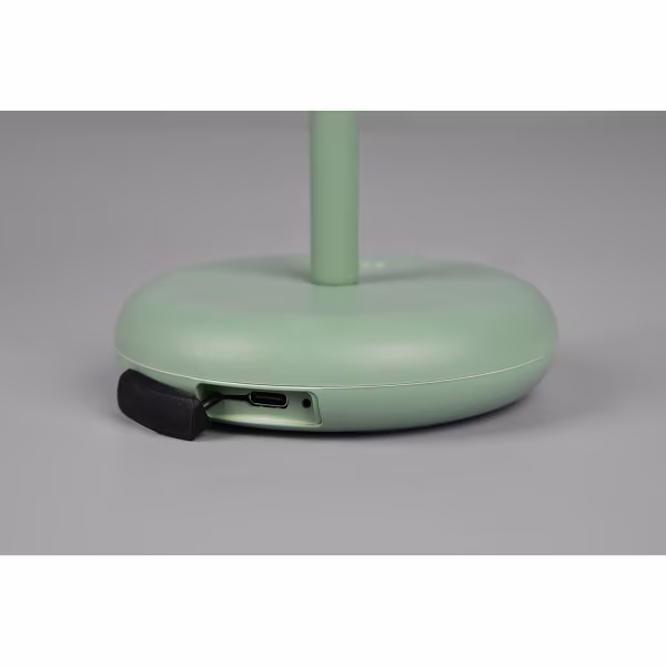 HLW LED LED Tafellamp met Oplaadbare Batterijen - Trion Berna - 2W - Warm Wit 3000K - Spatwaterdicht IP44 - Dimbaar - Rond - Mat Groen - Kunststof HLW LED LED Tafellamp met Oplaadbare Batterijen - Trion Berna - 2W - Warm Wit 3000K - Spatwaterdicht IP44 - Dimbaar - Rond - Mat Groen - Kunststof