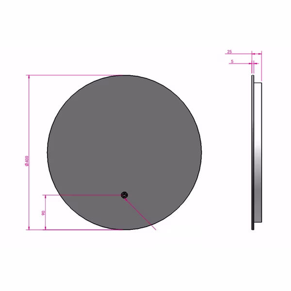 HLW LED LED Mirror 40cm | Gold | Dimmable, 3 Color Temp. & Heating HLW LED LED Mirror 40cm | Gold | Dimmable, 3 Color Temp. & Heating