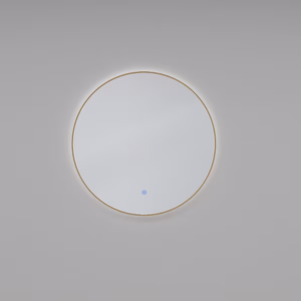 Wiesbaden LED Mirror 80cm 18W | Brushed Brass | Dimmable Touch Wiesbaden LED Mirror 80cm 18W | Brushed Brass | Dimmable Touch