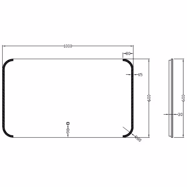 Wiesbaden LED Mirror 100x60cm | 15W | 2800–6400K | Dimmable & Heated Wiesbaden LED Mirror 100x60cm | 15W | 2800–6400K | Dimmable & Heated