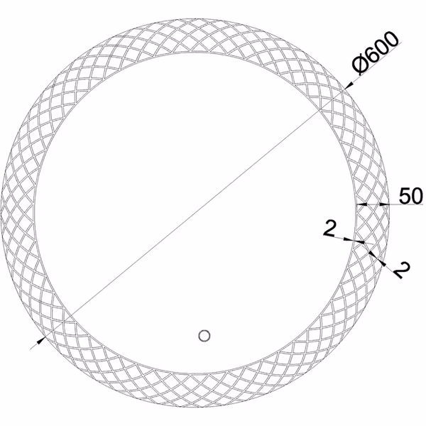 Wiesbaden LED Mirror 60cm | 15W | 2800-6400K | Dimmable & Touch | Round Wiesbaden LED Mirror 60cm | 15W | 2800-6400K | Dimmable & Touch | Round