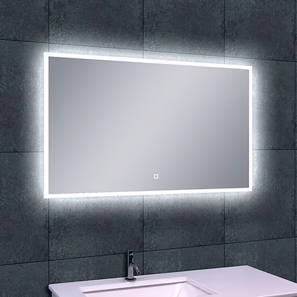 Wiesbaden LED Mirror 100x60cm | 20W | Dimmable & Heated | 6400K Wiesbaden LED Mirror 100x60cm | 20W | Dimmable & Heated | 6400K