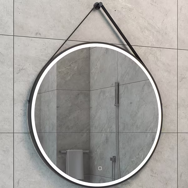 Wiesbaden LED Mirror Ø80cm | 24W | Matte Black | Dimmable & Heated Wiesbaden LED Mirror Ø80cm | 24W | Matte Black | Dimmable & Heated