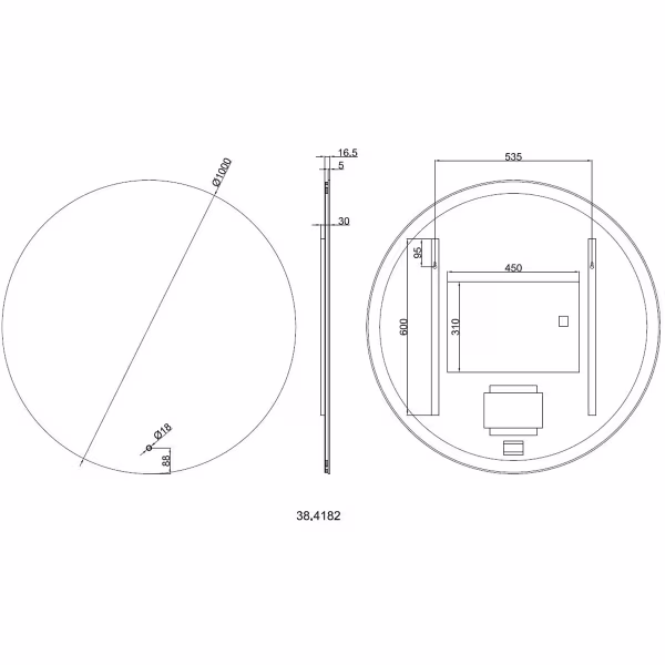 Wiesbaden LED Mirror 100cm 20W | 2700-6400K | Heating | Anti-condensation Wiesbaden LED Mirror 100cm 20W | 2700-6400K | Heating | Anti-condensation