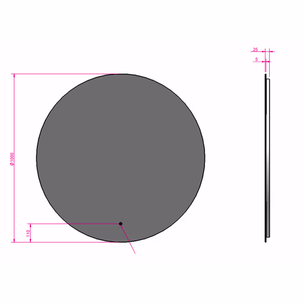 HLW LED LED Mirror 100cm | 24W | Gold | Dimmable, Heating, Touch HLW LED LED Mirror 100cm | 24W | Gold | Dimmable, Heating, Touch