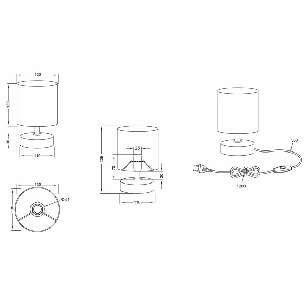 HLW LED LED Table Lamp - Trion Maria - E14 Fitting - Round - Matte Gray - Ceramic HLW LED LED Table Lamp - Trion Maria - E14 Fitting - Round - Matte Gray - Ceramic