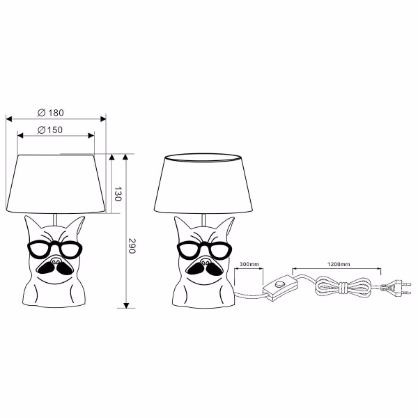 HLW LED LED Table Lamp - Table Lighting - Trion Domino - E14 Fitting - Round - Matte Black - Ceramic HLW LED LED Table Lamp - Table Lighting - Trion Domino - E14 Fitting - Round - Matte Black - Ceramic