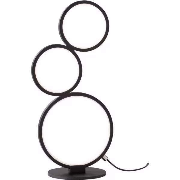 HLW LED LED Table Lamp - Trion Rondy - 17W - Warm White 3000K - Dimmable - Round - Matte Black - Aluminum HLW LED LED Table Lamp - Trion Rondy - 17W - Warm White 3000K - Dimmable - Round - Matte Black - Aluminum