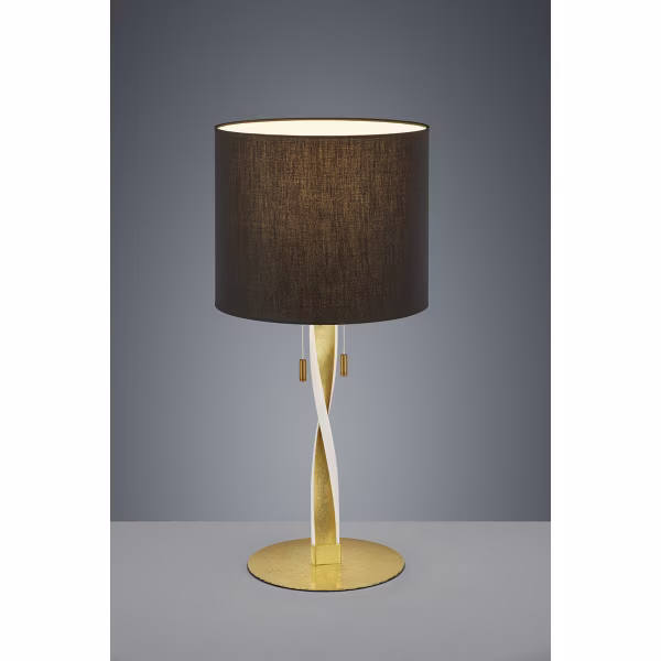 HLW LED LED Tafellamp - Tafelverlichting - Trion Ninda - E27 Fitting - 6W - Warm Wit 3000K - Rond - Mat Goud - Aluminium HLW LED LED Tafellamp - Tafelverlichting - Trion Ninda - E27 Fitting - 6W - Warm Wit 3000K - Rond - Mat Goud - Aluminium