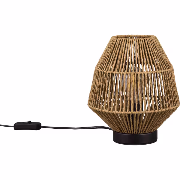 HLW LED LED Table Lamp - Table Lighting - Trion Kimi - E27 Fitting - Round - Brown - Paper HLW LED LED Table Lamp - Table Lighting - Trion Kimi - E27 Fitting - Round - Brown - Paper