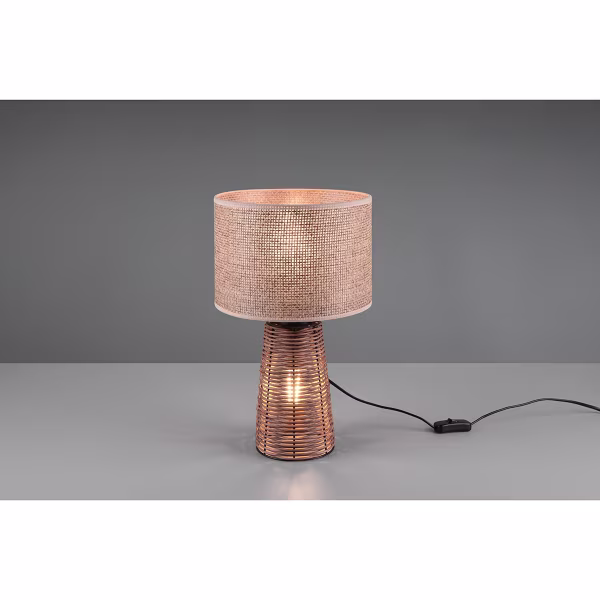 HLW LED LED Tafellamp - Tafelverlichting - Trion Strado - E27 Fitting - Rond - Mat Bruin - Hout HLW LED LED Tafellamp - Tafelverlichting - Trion Strado - E27 Fitting - Rond - Mat Bruin - Hout