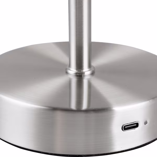 HLW LED LED Tafellamp - Trion Feli - 1.5W - Warm Wit 3000K - Oplaadbare batterijen - Nikkel - Metaal HLW LED LED Tafellamp - Trion Feli - 1.5W - Warm Wit 3000K - Oplaadbare batterijen - Nikkel - Metaal