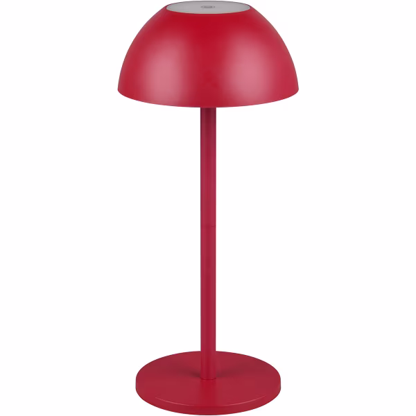 HLW LED LED Tafellamp - Trion Rado - 1.7W - Warm Wit 3000K - Oplaadbare batterijen - Rood - Kunststof HLW LED LED Tafellamp - Trion Rado - 1.7W - Warm Wit 3000K - Oplaadbare batterijen - Rood - Kunststof