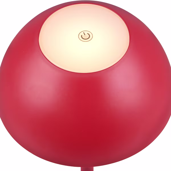 HLW LED LED Tafellamp - Trion Rado - 1.7W - Warm Wit 3000K - Oplaadbare batterijen - Rood - Kunststof HLW LED LED Tafellamp - Trion Rado - 1.7W - Warm Wit 3000K - Oplaadbare batterijen - Rood - Kunststof