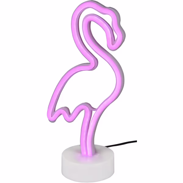 HLW LED LED Tafellamp - Trion Flamingo - 1W - USB - Rond - Mat Wit - Kunststof HLW LED LED Tafellamp - Trion Flamingo - 1W - USB - Rond - Mat Wit - Kunststof