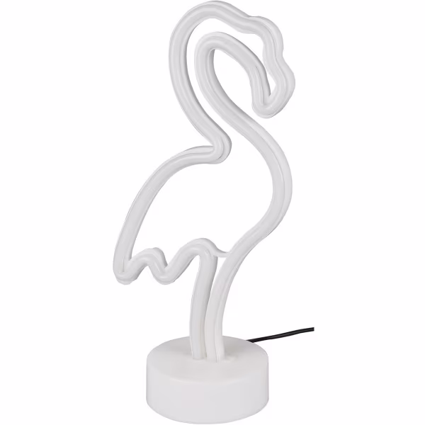 HLW LED LED Tafellamp - Trion Flamingo - 1W - USB - Rond - Mat Wit - Kunststof HLW LED LED Tafellamp - Trion Flamingo - 1W - USB - Rond - Mat Wit - Kunststof