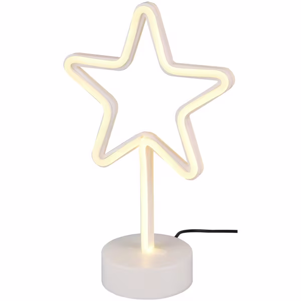 HLW LED LED Tafellamp - Tafelverlichting - Trion Smilo - 1W - Rond - Mat Wit - Kunststof HLW LED LED Tafellamp - Tafelverlichting - Trion Smilo - 1W - Rond - Mat Wit - Kunststof