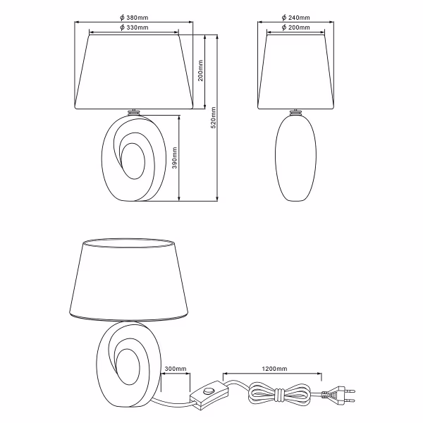 HLW LED LED Tafellamp - Tafelverlichting - Trion Tibos - E27 Fitting - Rond - Mat Goud - Keramiek HLW LED LED Tafellamp - Tafelverlichting - Trion Tibos - E27 Fitting - Rond - Mat Goud - Keramiek